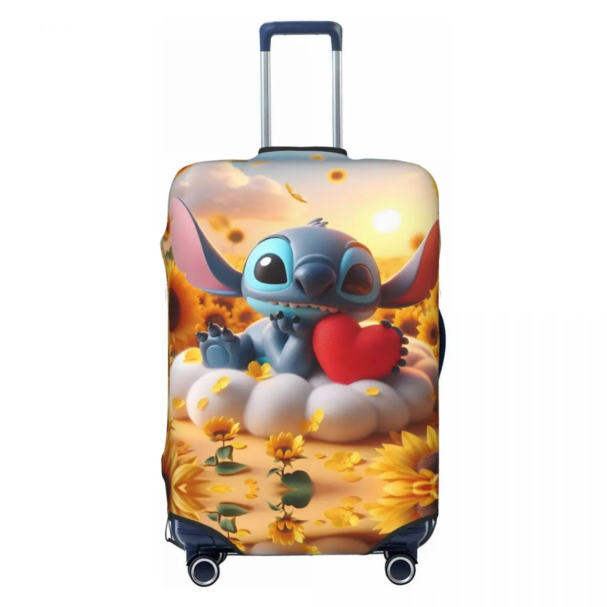 

Custom Funny Stitch Anime Printed Luggage Cover Protector Dust Proof Kawaii Cartoon Printed Travel Suitcase Covers