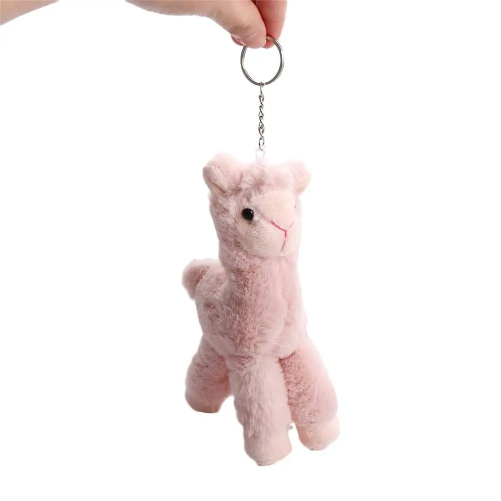 

Gift Handmade Backpack Accessory Doll Pendant Stuffed Keychain Alpaca Keychain Sheep Key Ring Animal Keyring
