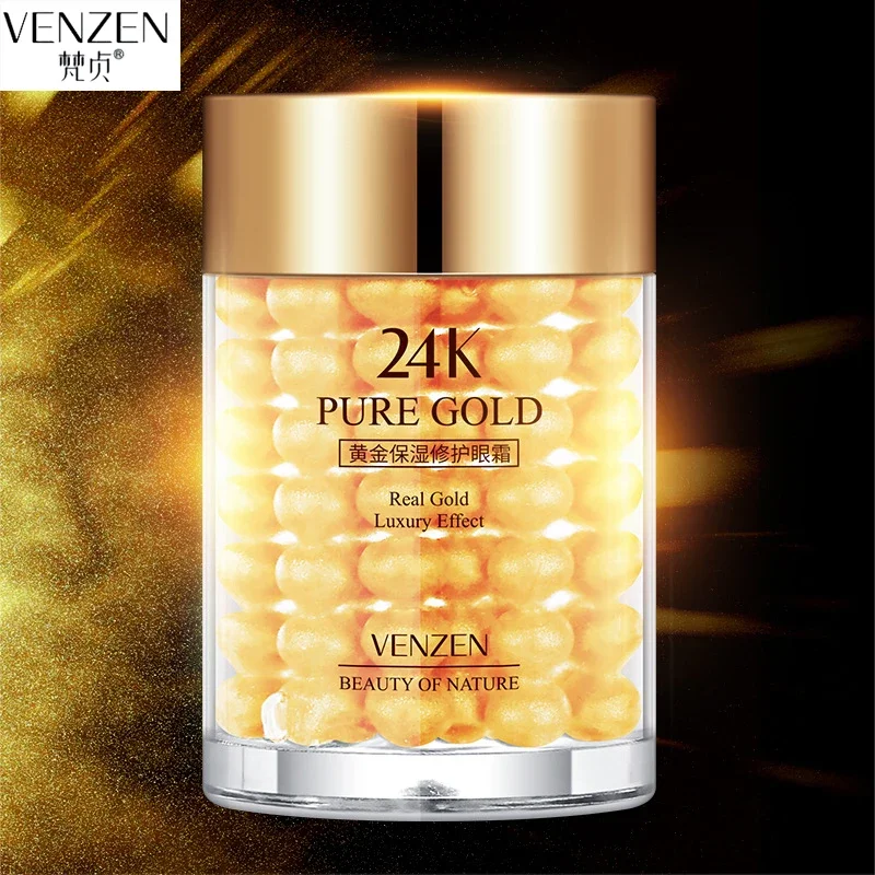 

VENZEN 24K Gold Eye Cream Moisturizing Anti Puffiness Anti Wrinkle Remove Dark Circle Anti-Aging Eye Care