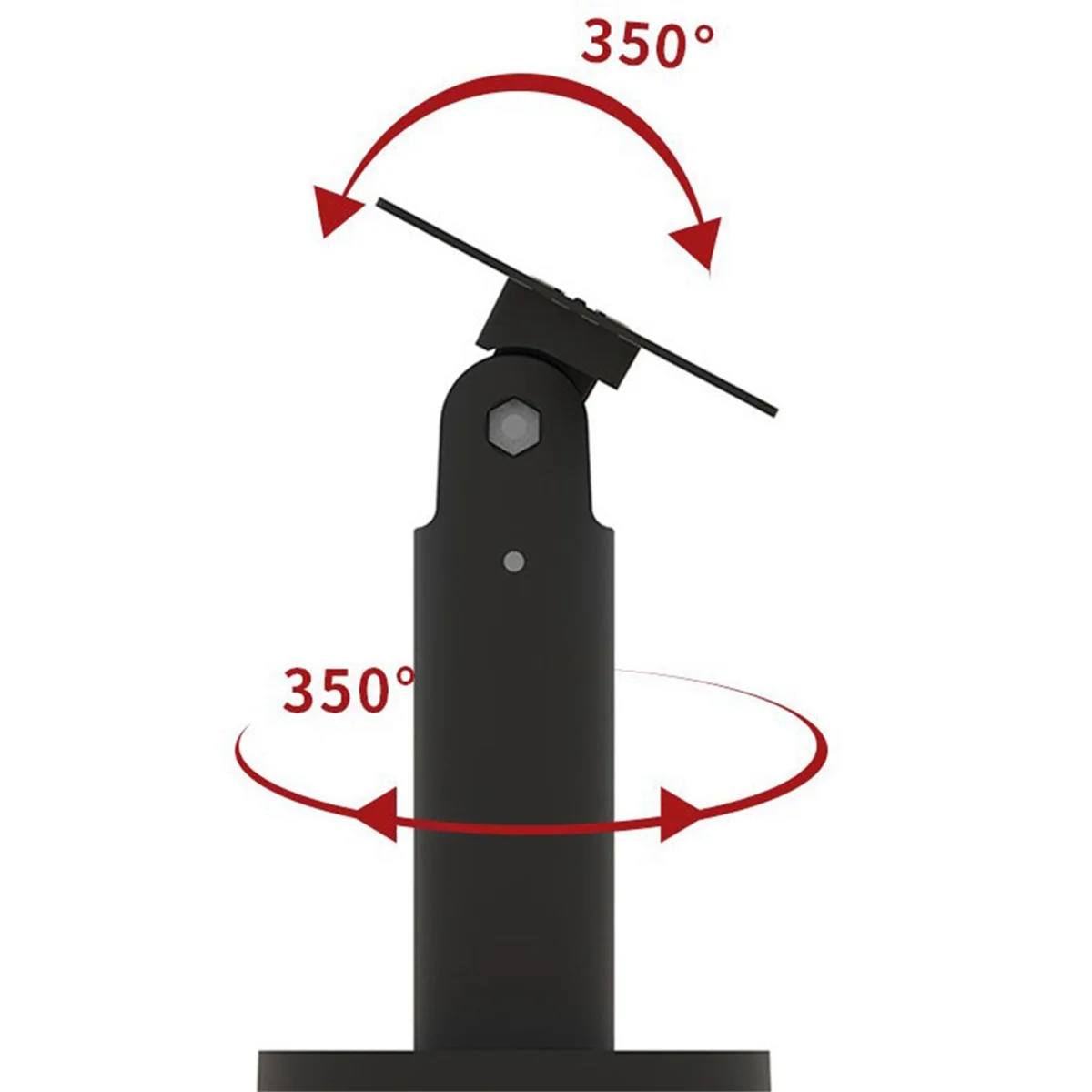 

AA98 180 Tilting 360 Rotating Metal Mount Support 75x75mm Used As Desktop Stand or Wall Mount(Black)