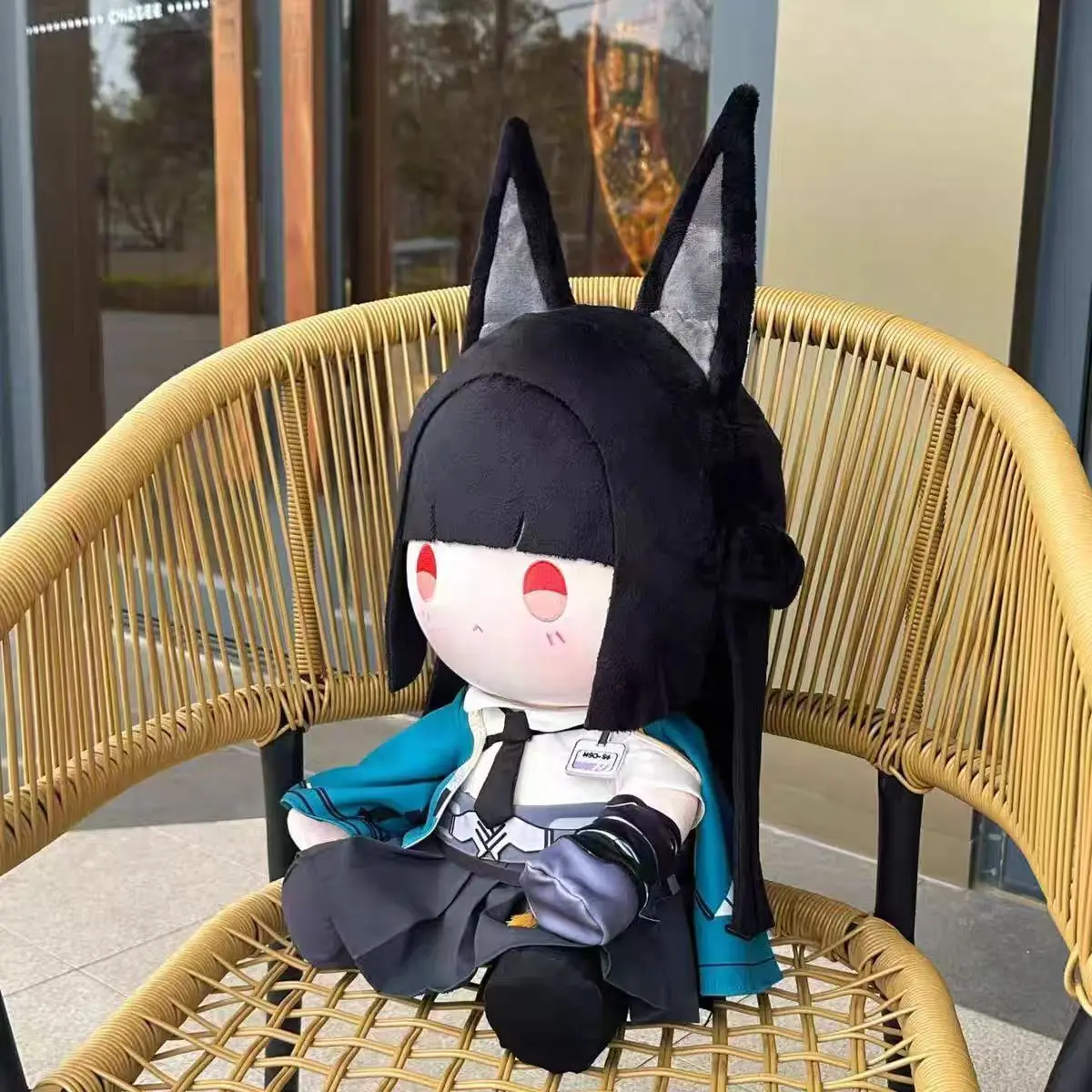 40CM Game ZZZ Zenless Zone Zero Hoshimi Miyabi Pluche Pop Zittend Lichaam Met Kleding Cosplay Dress-up Kostuum Leuke Kerstcadeaus