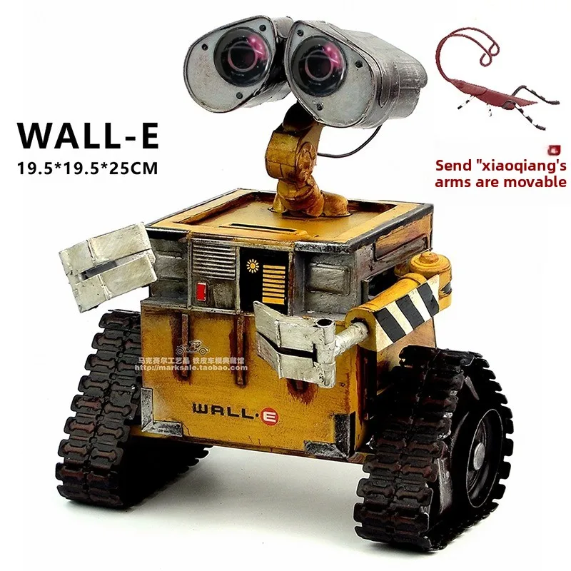 

In Stock 25cm Wall-E Robot Wall-E Retro Creative Iron Collection Model Home Decoration Action Figure Kids Birthday Gift Toy