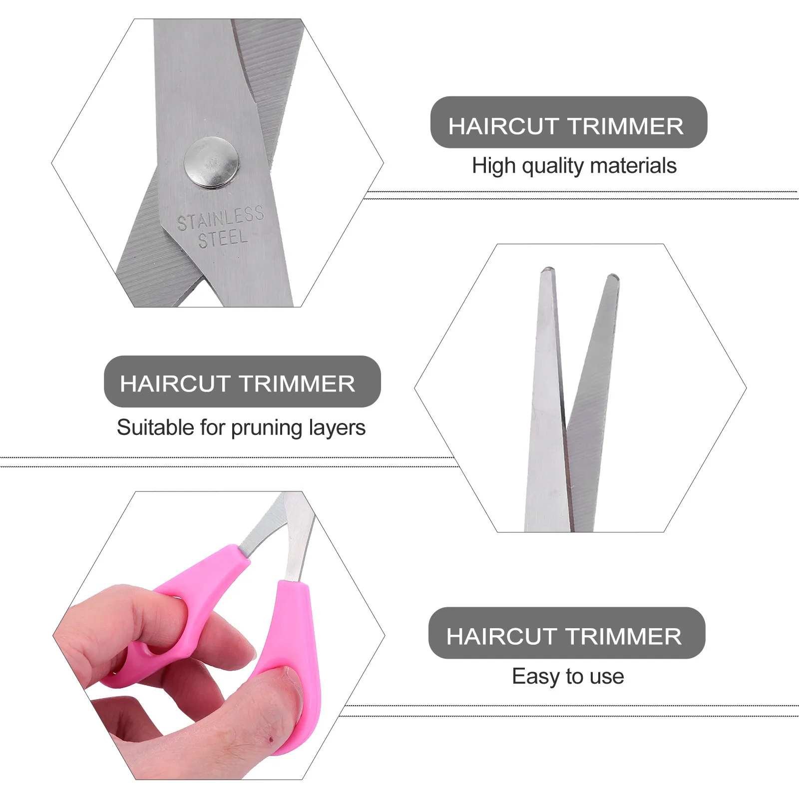 

1Pcs Haircut Scissors High Grade Stainless Steel Hair Trimming Scissors for Layering Styling Barber Supply Haircut Trimmer