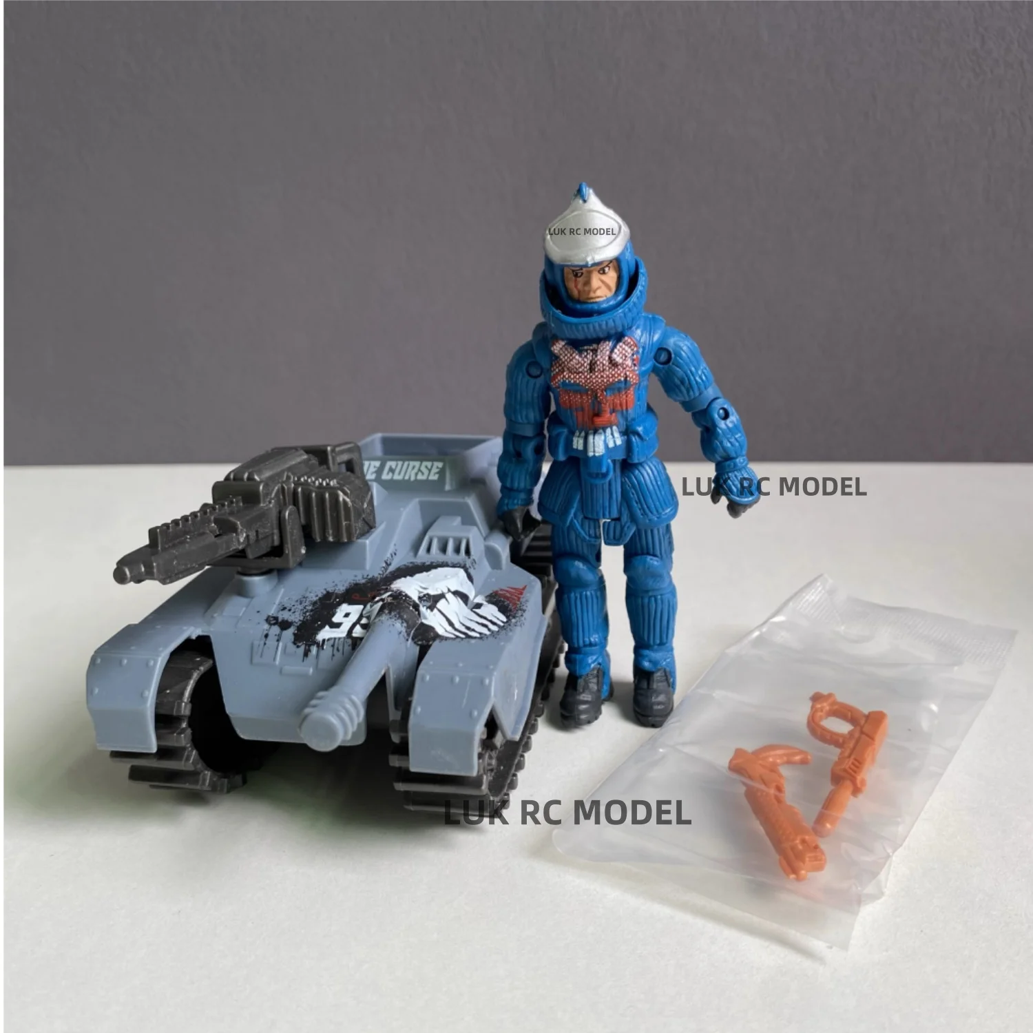 3.75인치 블루 인형 탱크 포스 액션 피규어 장난감 움직이는 모델 인형 운전사 1/14 1/10 1/18 RC 모델 탱크 DIY 부품