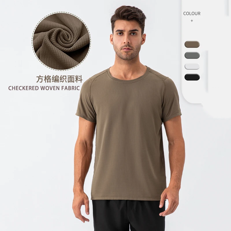 

Cooly Oversize Spotted tshirt Men Round Neck Summer Sportswear Running T-shirts Quick Dry Sport Tops Tee Gym Training Shirt