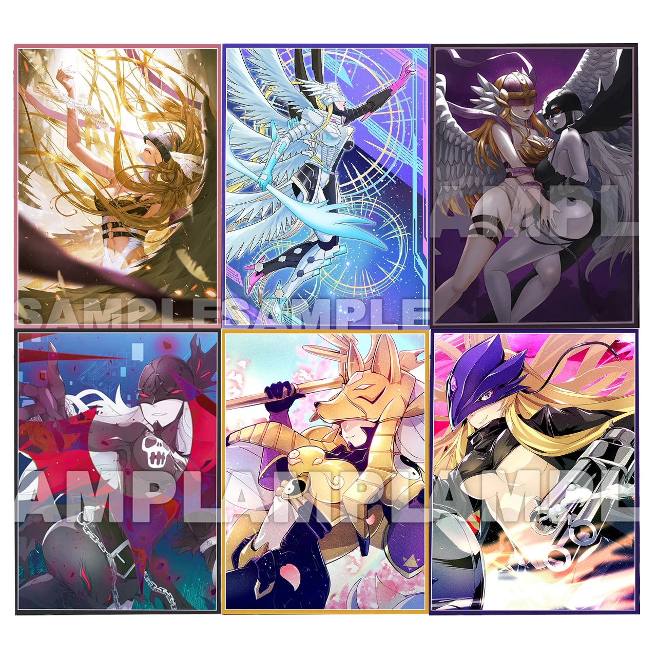 

6models Digimon Angewomon Lady Devimon DTCG PTCG Board Game Card Case Beelstarmon Animation Game Collection Card Protective Case
