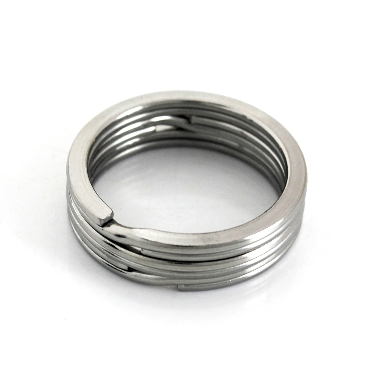 Picture 3: 5pcs Stainless Steel Split Rings Flat-wire Double Loop Keyring O Ring 15-38mm Keychain Keys Holder DIY Hardware Accessories