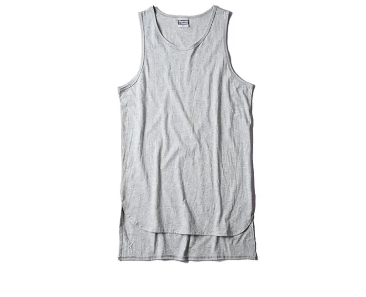 MRMT 2026 Brandneue Herren-Tanktops mit lockerem Saum aus Baumwolle für Männer – Trendige, ärmellose Westen mit verlängertem quadratischem Saum für den modernen Mann – Detail 16