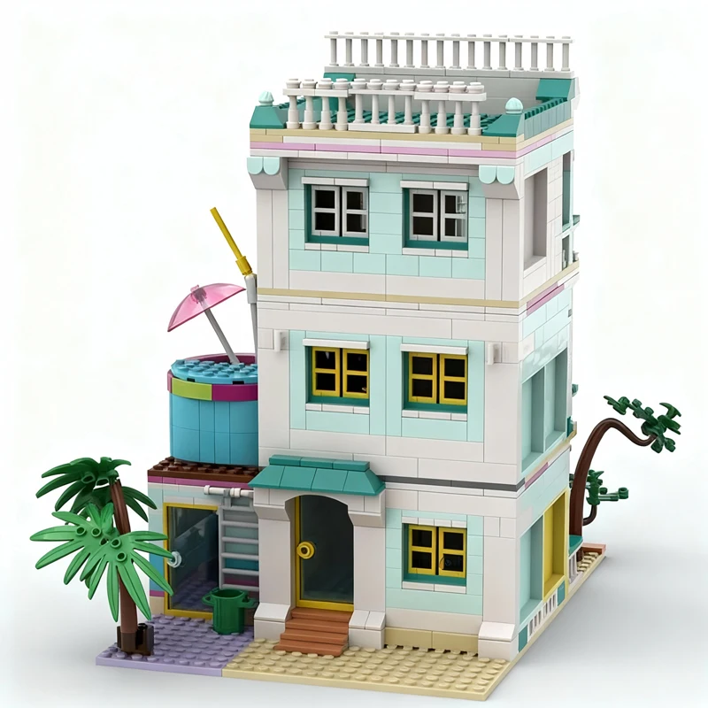 ชุดตัวต่อบล็อก 1025 ชิ้น ชุดตัวต่อ MOC แบบปรับแต่งได้ บล็อกตัวต่อแบบโมดูลาร์ เทคโนโลยีการออกแบบสร้างสรรค์ ของเล่น DIY สำหรับเด็กผู้ชาย ของขวัญวันหยุด