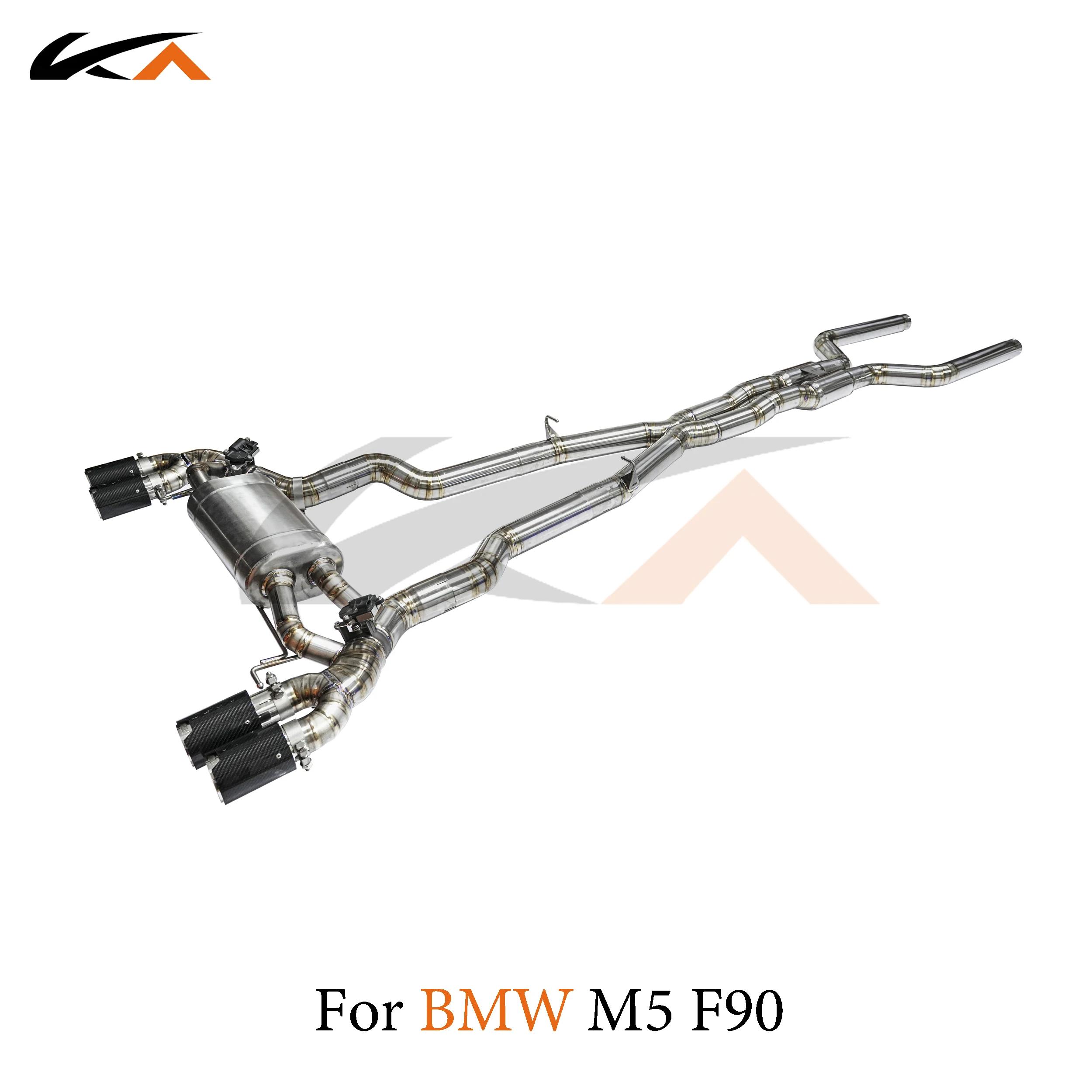 KA Tuning exhaust system parts titanium alloy catback for BMW M5 M6 F90 4.4L rear section performance muffler valve