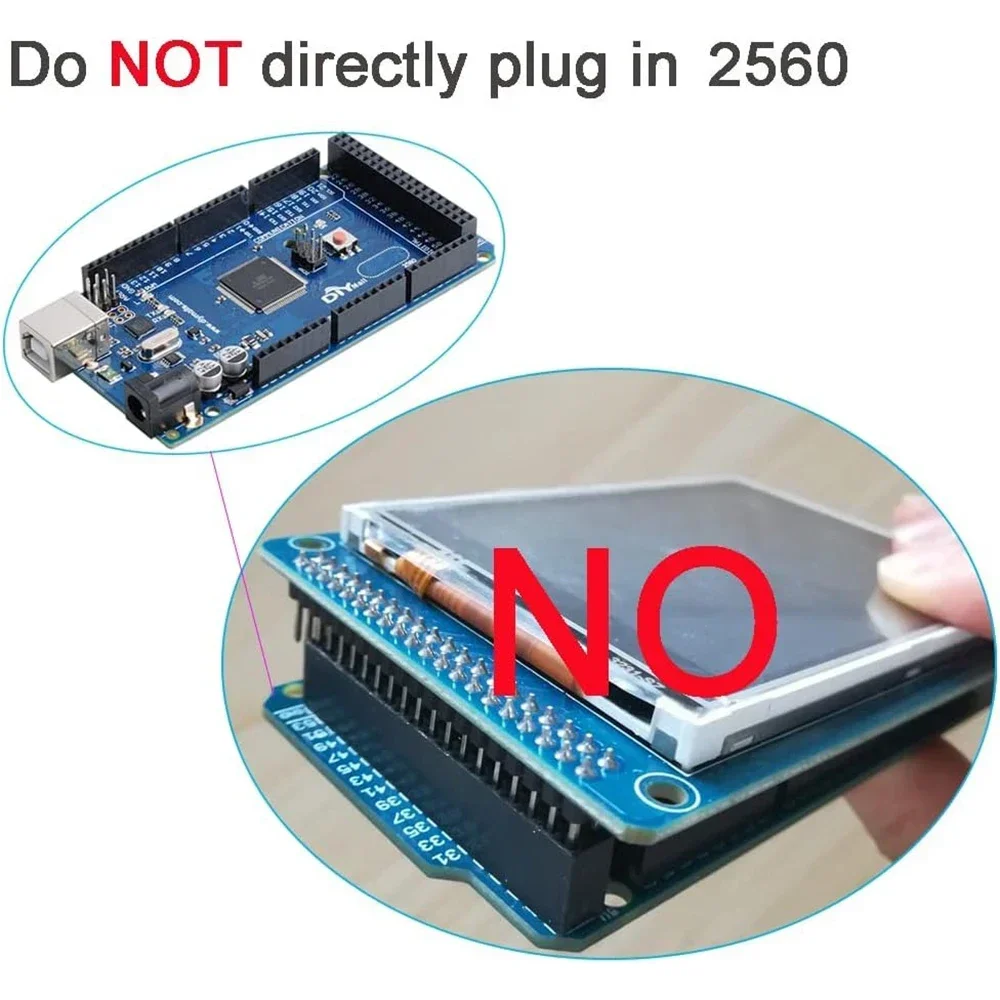 저항막 터치 기능이 있는 3.2인치 ILI9341 TFT LCD 디스플레이 모듈 Arduino Raspberry Pi용 320x240 해상도 SD 카드 슬롯 65K 색상