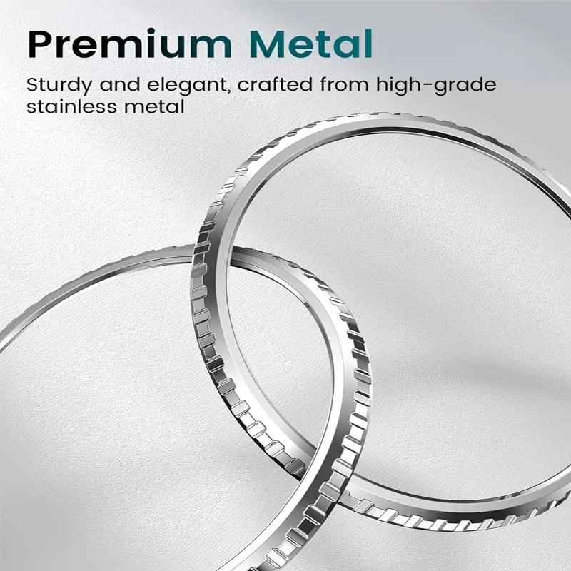 إطار معدني لساعة سامسونج جالاكسي 8 الكلاسيكية 46 ملم حافظة حلقية غطاء لاصق واقيات شاشة من الزجاج المقسى ملحقات Watch8