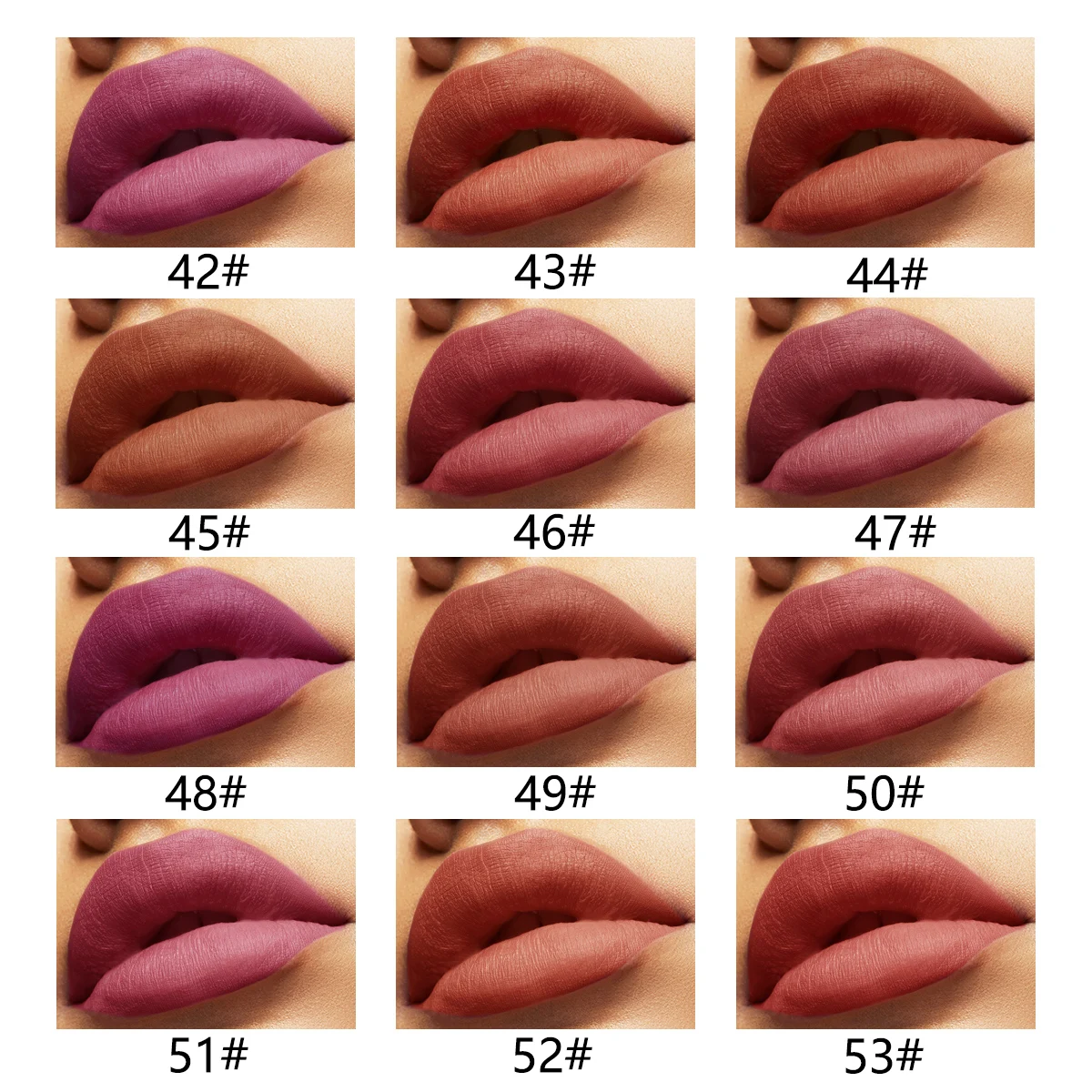 12本入り ベルベットマットリップライナーセット - 長持ちする多用途な色合い 長持ちするリップメイク ベリー、ブラウン、ピンク リップペンシル