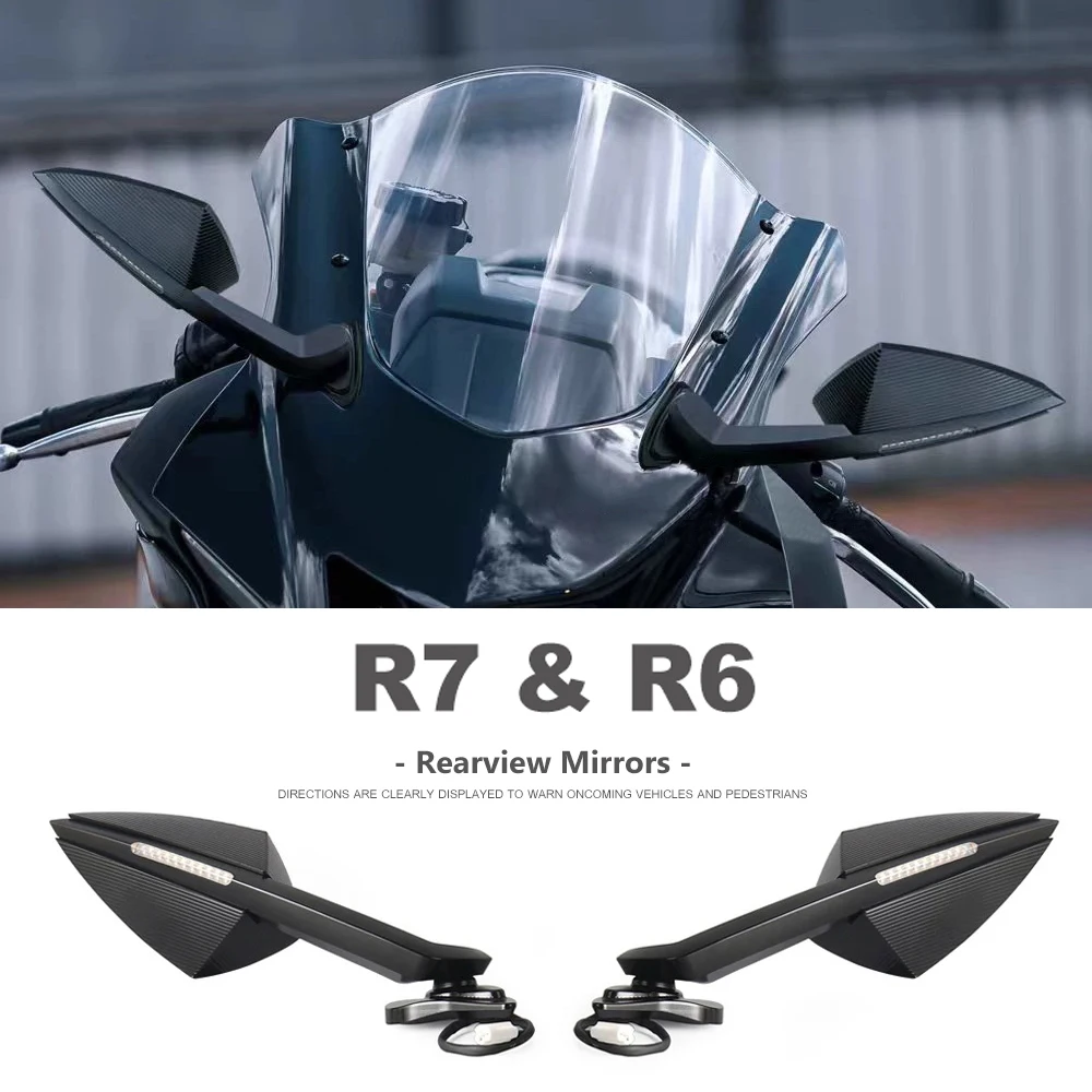 

Rearview Mirrors YZF R7 2025 2024 For Yamaha YZFR7 YZF-R7 R7 YZF R6 YZF-R6 YZF Motorcycle Rear View Mirror Turn Signal Light