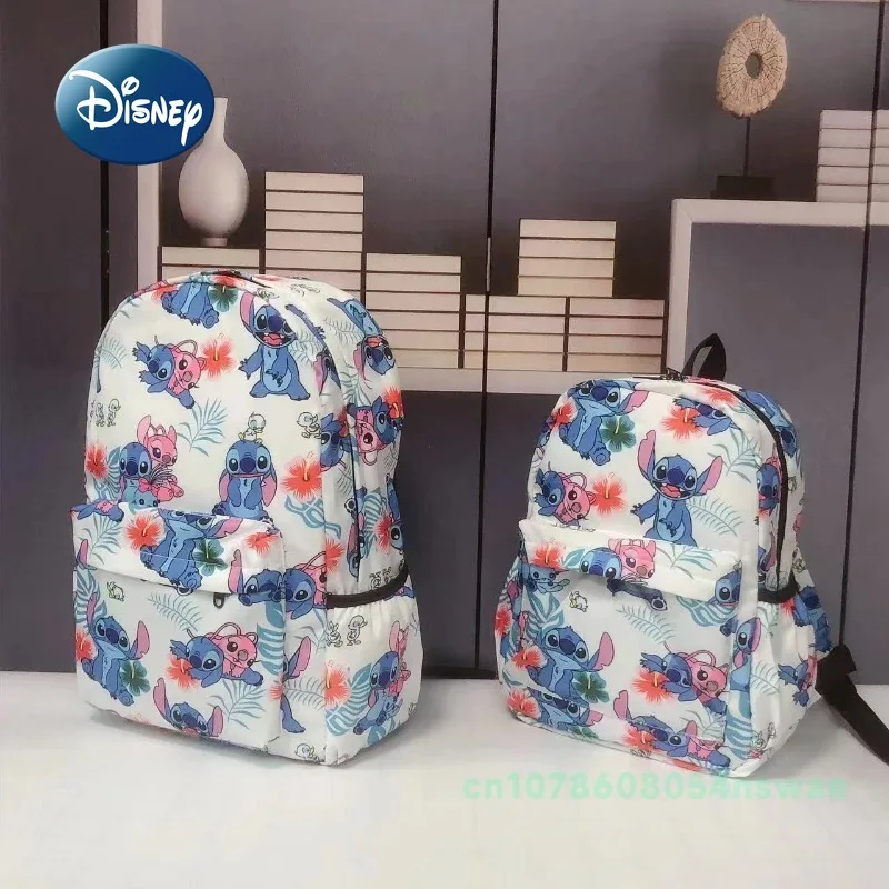 Disney Stitch's New Children's Backpack Luxury Brand Fashionable Children's School Bags Cartoon Student Backpack High Quality