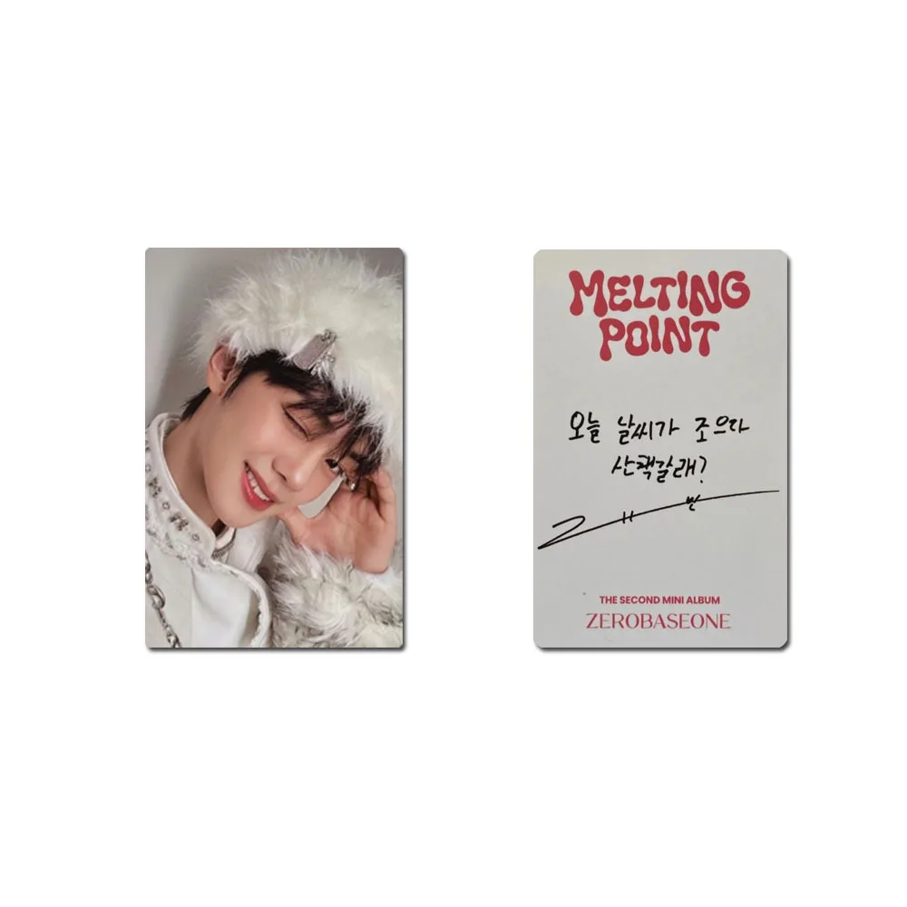 9Pcs/Set KPOP Zerobaseone Melting Point 2rd Album Selfie Photocards Zhanghao Gunwook Matthew Lomo Cards Charm Postcard Fans Gift