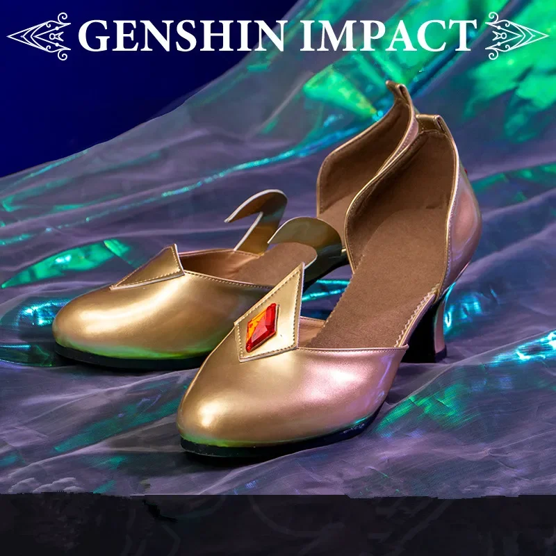 Genshin Impact Mona Cosplay Shoes Woman Mona Christmas Cos Shoes