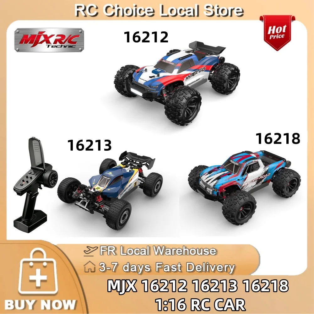 MJX Hyper Go 16212 16213 16218 1/16 Voiture RC Brushless 4WD 60KM/H Haute Vitesse Tout-Terrain Camion de Course Jouet Cadeau pour Adultes et Enfants