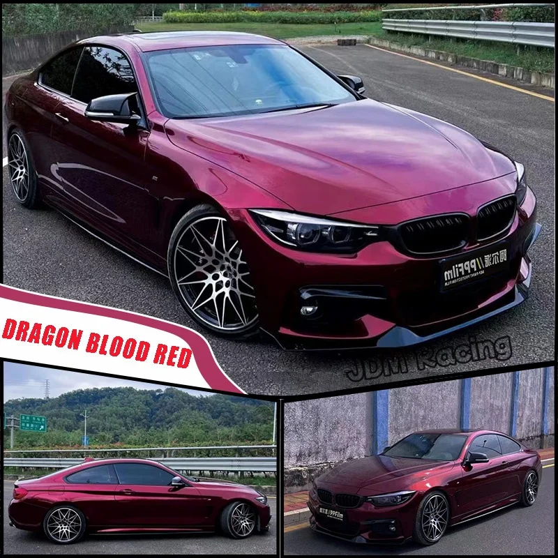 

Glossy Color Dragon blood red Liquid Metal Series color PET Car Body Decorative Vinyl Wrap PPF Paint Protection Film