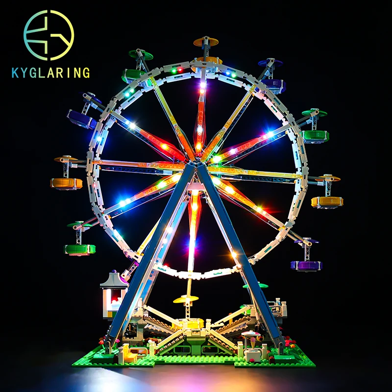 Kyglaring Led Lighting Set DIY Toys For Creator 10247 Ferris Wheel (Not Included Building Blocks)