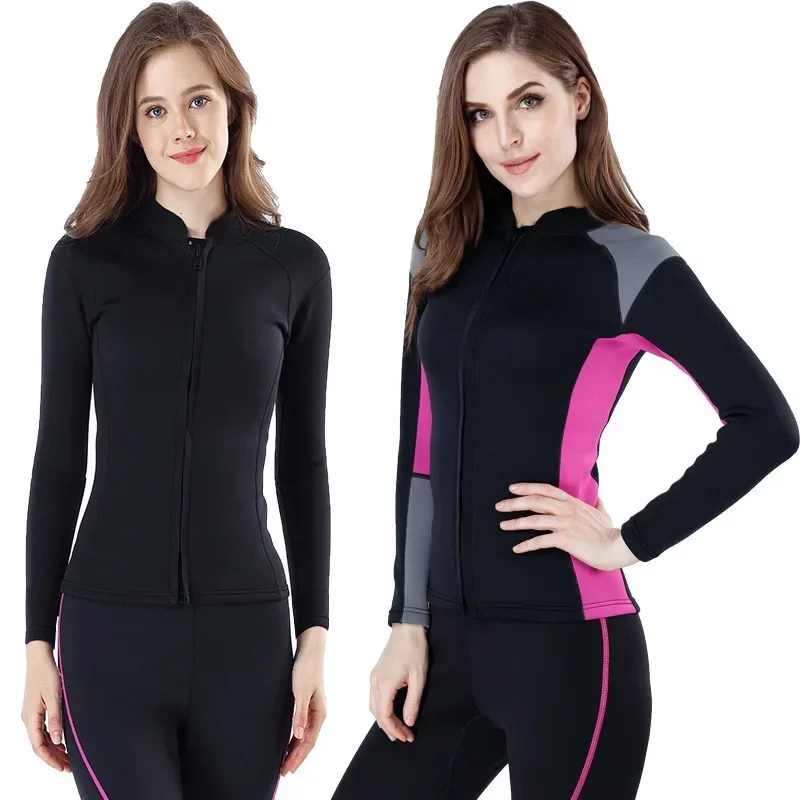 

Outdoor Women's Swimsuit Thickened Thermal Rubber Dive Top Diving Sports