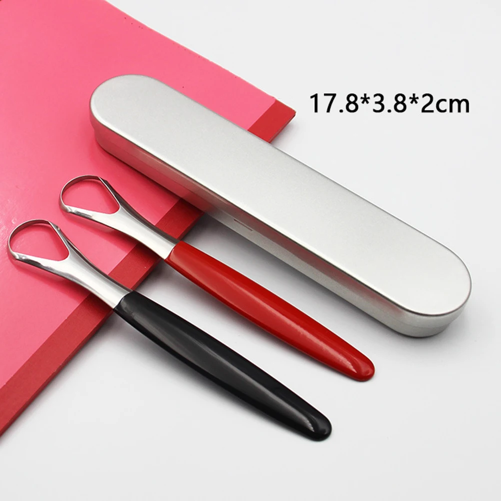 Raschietto per lingua riutilizzabile da 2 pezzi per la pulizia profonda dei batteri e la prevenzione dell'alitosi Raschietto per lingua