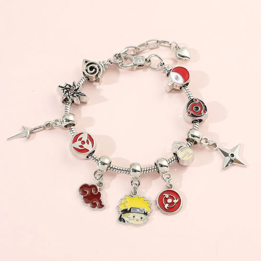 Neues NARUTO 2D Cartoon-Armband, Anime-Zubehör, DIY-Perlen, Modetrend, Cosplay-Accessoires, Nischen-Luxusdekorationen, Geschenke