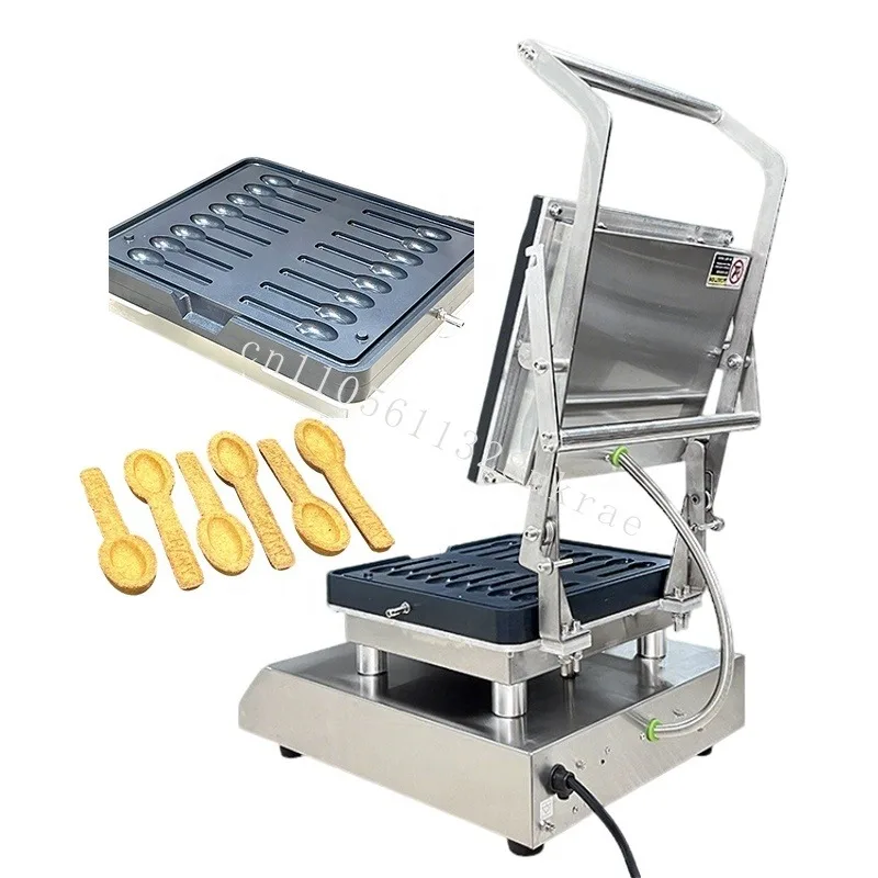

New 110V/220V 16 pcs spoon-shaped pastry making pie machine spoon-shaped pie shell machine waffle machine small business