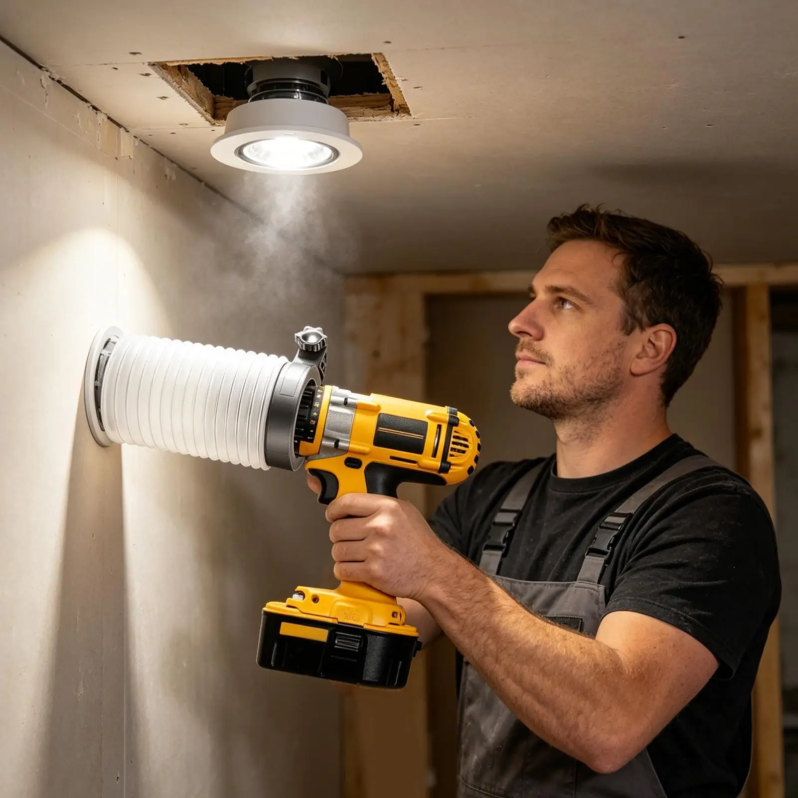 Hole Saw Dust Bowl Reusable Detachable Portable Recessed Light Dust Cover For Drilling For Drywall Concrete Masonry Electrician