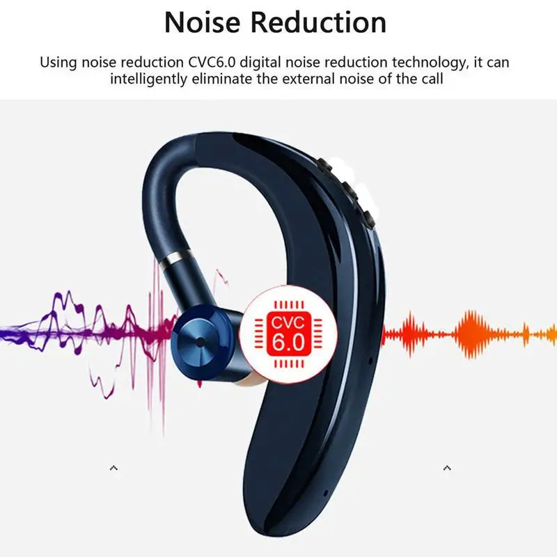 Bezprzewodowy zestaw słuchawkowy S109 pojedynczy zaczep na ucho słuchawki kompatybilne z Bluetooth słuchawki douszne biznesowe słuchawki sportowe z
