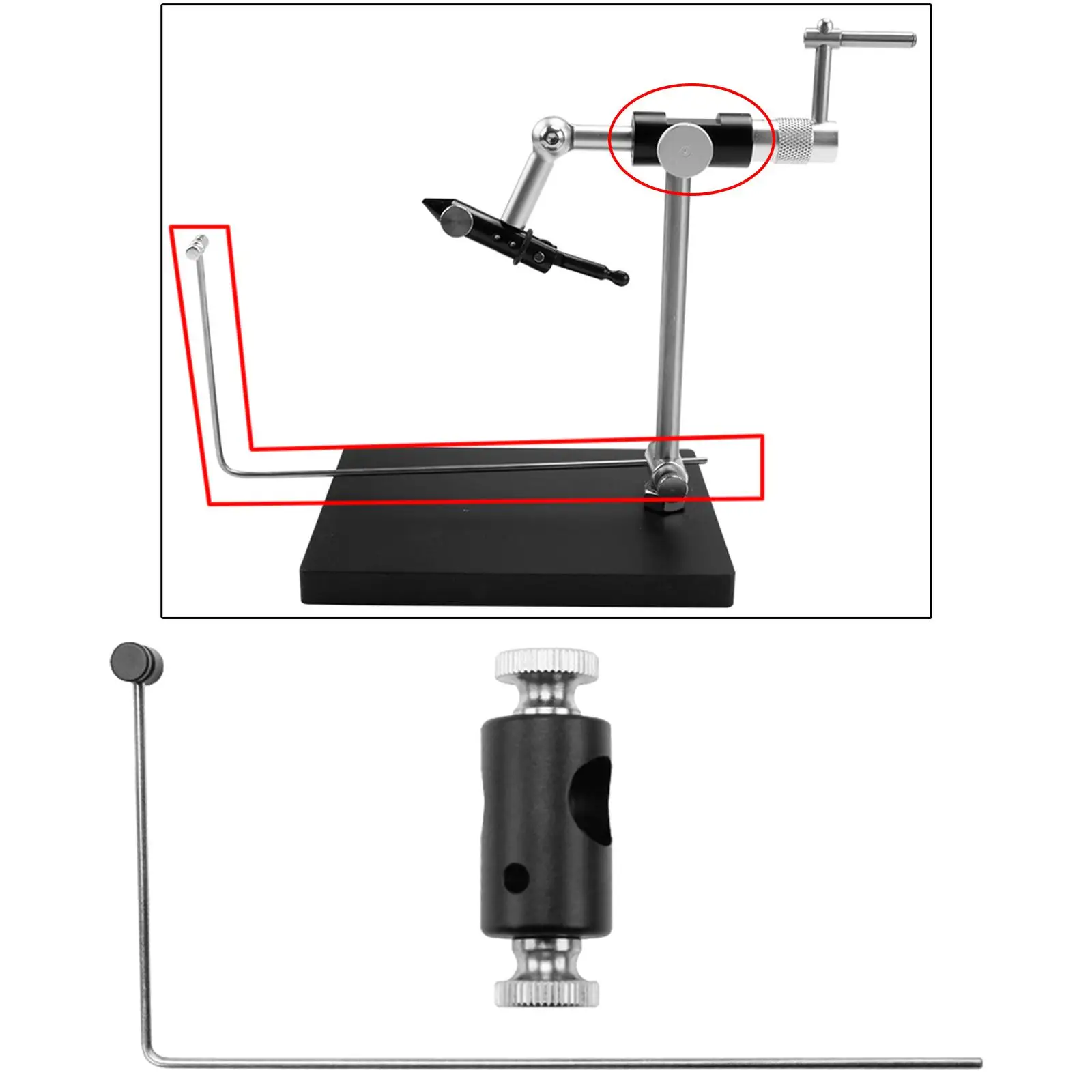 

Fly Tying Vise Tool Fly Tying Tools Fishing Hook, Rotary Tying Vise, Portable Spare Parts Practical Metal Fishing Line Holder