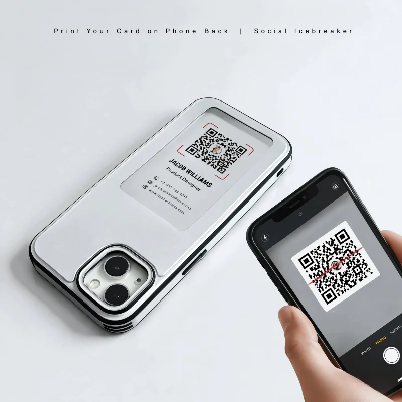 

NFC E Ink Phone Case 3s Tap to Transfer No Battery Custom Wallpaper Business Social QR Code Shockproof for iPhone 15-12 Pro Max