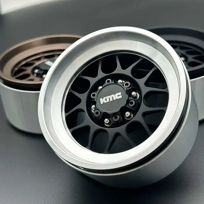 4 STUKS 2.6-inch KMC Metalen wielnaaf voor 1/8 RC Crawler Auto Gemakkelijk Te Controle 4082 H8H TRX4 1:7 Lelaluo MK07 Auto Upgrade Modificatie