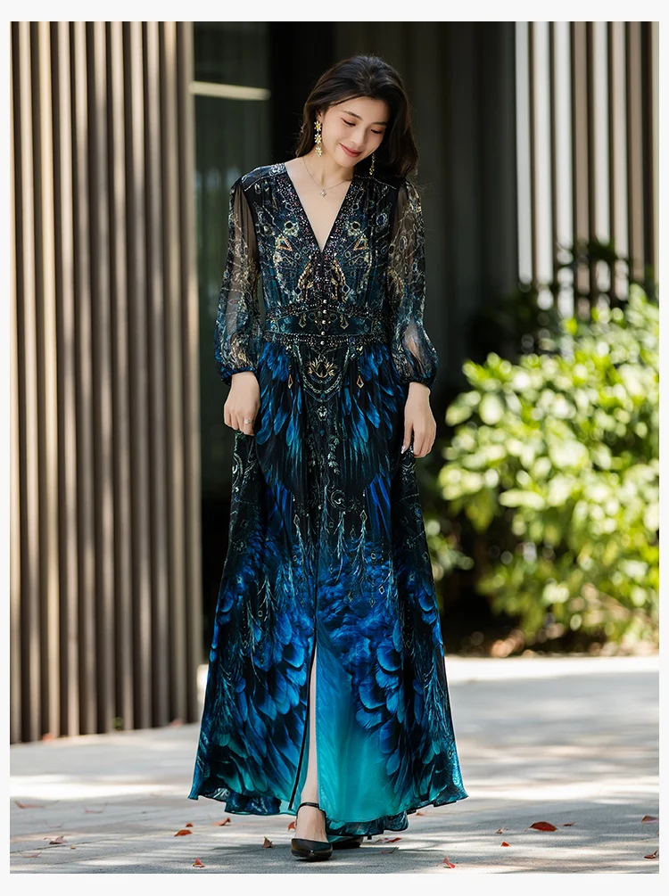 elegant long100 sleeved dress S.L. Fashions Dresses (SLNY) 9133289