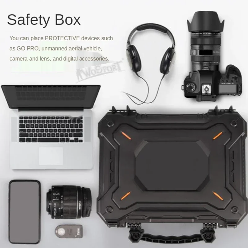 Hunting 32cm Safety Box ABS Waterproof Dust-proof 12.6inch Impact Resistant Toolbox Camera Protective Case Molle Pouch