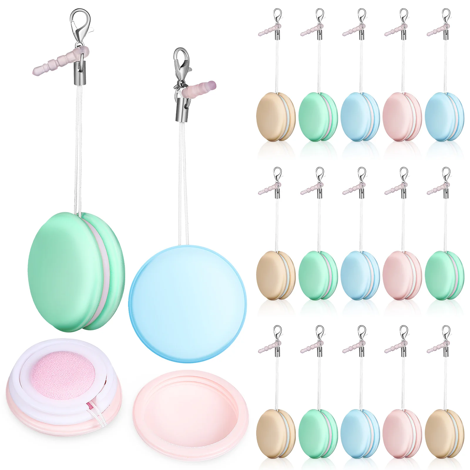 

18 Pcs Macarons Screen Cleaner Creative Phone Wipes Multipurpose Smartphone Cleaning Pie Pendants Hanging