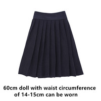 Black Pleated Skirt for 60cm Doll Clothes Accessories Dress Up Jeans Clothes 1/3 Bjd Doll Diy Toys for Girls
