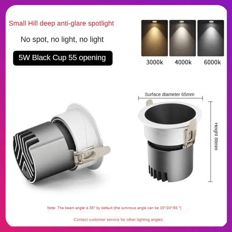 

ABKL-Dimmable Recessed Anti COB LED Downlights 5W LED Ceiling Lamps LED Ceiling Spot Lights Indoor Lighting