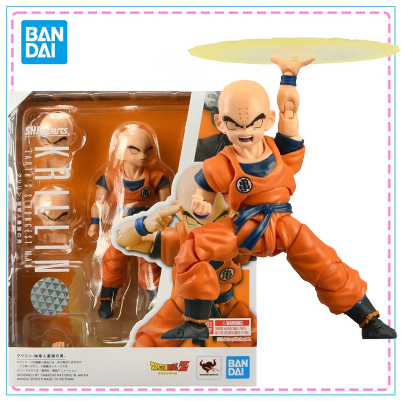 

Bandai S.H.Figuarts Dragon Ball KRILLIN Action Figures Original Original Genuine SHF Model Kit Joints Movable Model Toys Gift