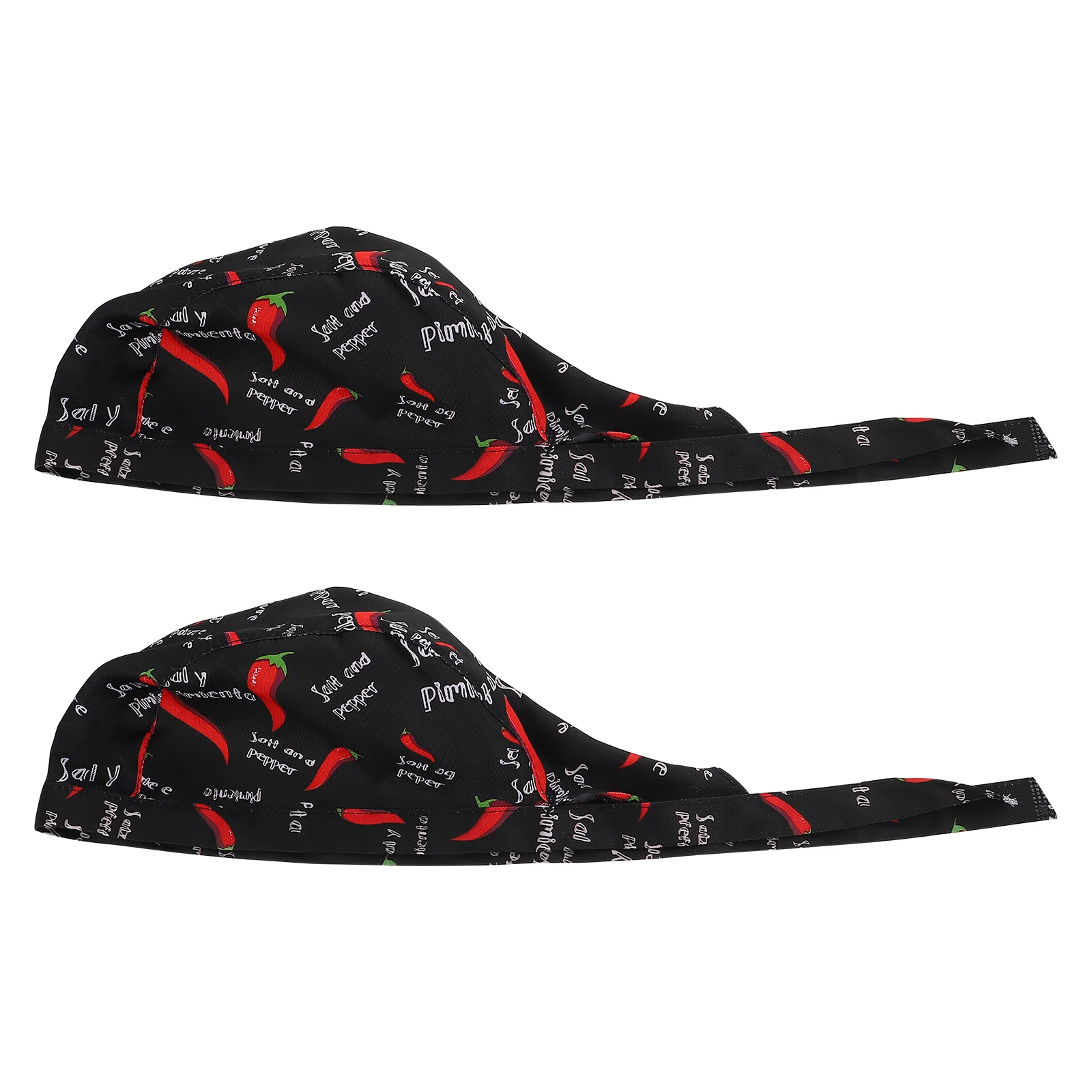 2 Pcs Bonnet for Men Hats Chef Bandana Waiter Ribbon Turban Cooking Pirate Catering Caps Red Skull Women's