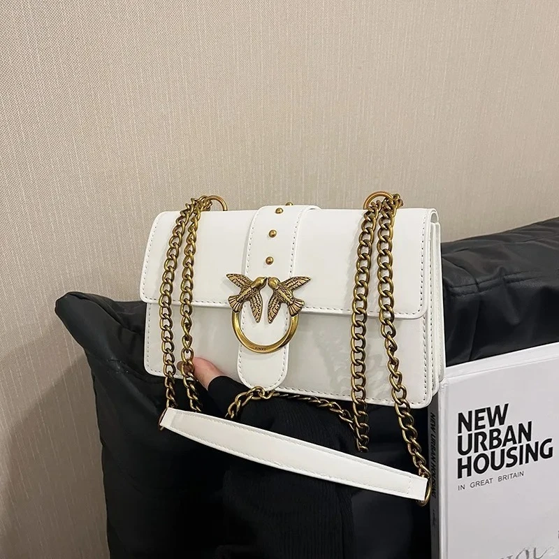 Yanzi Bag 2026 Fashionable and Versatile Small Square Bag, New Korean-Style Chain Shoulder Bag,