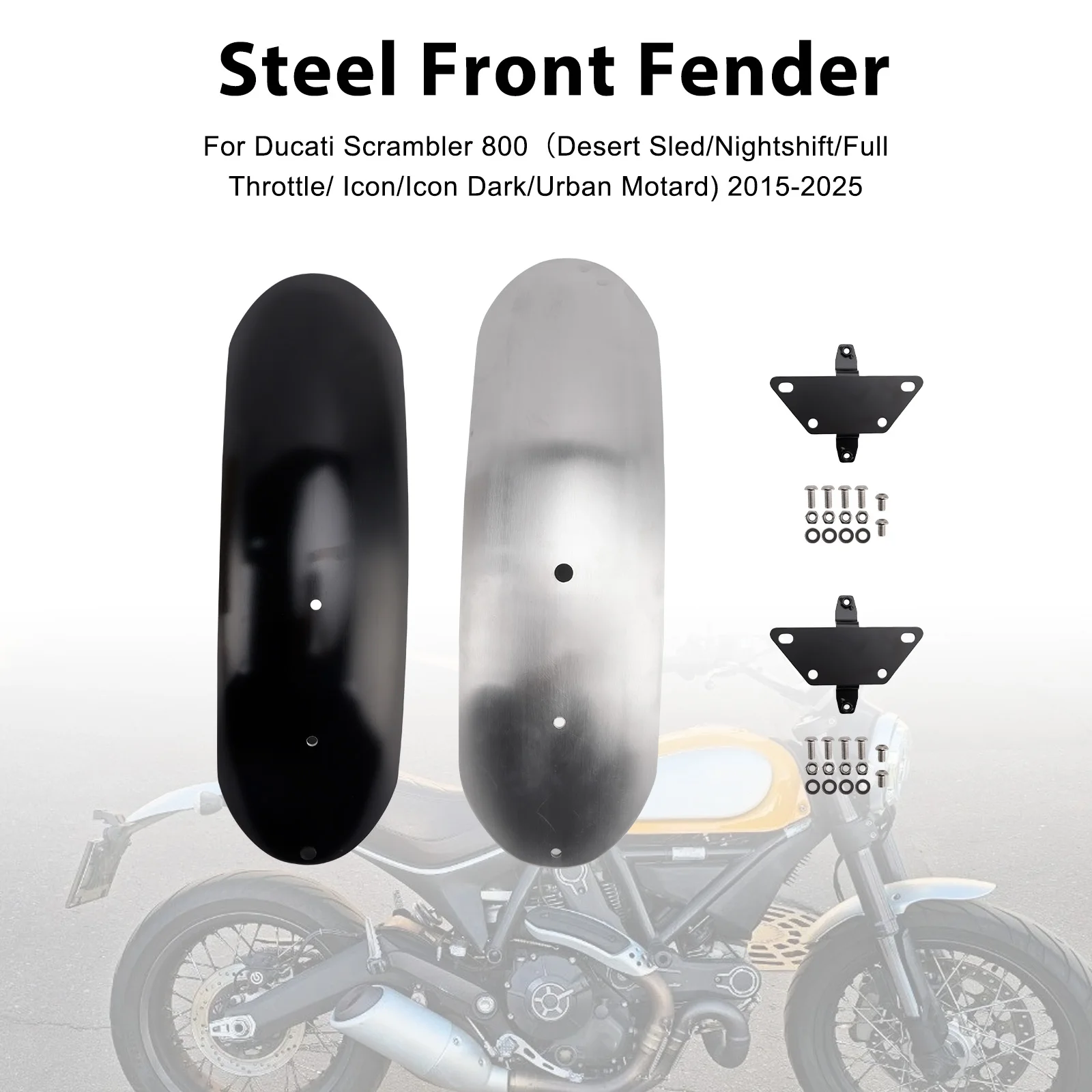 

Topteng Steel Front Fender Mudguard For Ducati Scrambler 1100 800 2015 2016 2017 2018 2019 2020 2021 2022 2023 2024 2025