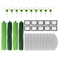 Main Side Bruhs Hepa Filter Mop Cloths Replacement Parts Green Plastic For Irobot Roomba Combo J5 / J5 Plus Robot Vacuums