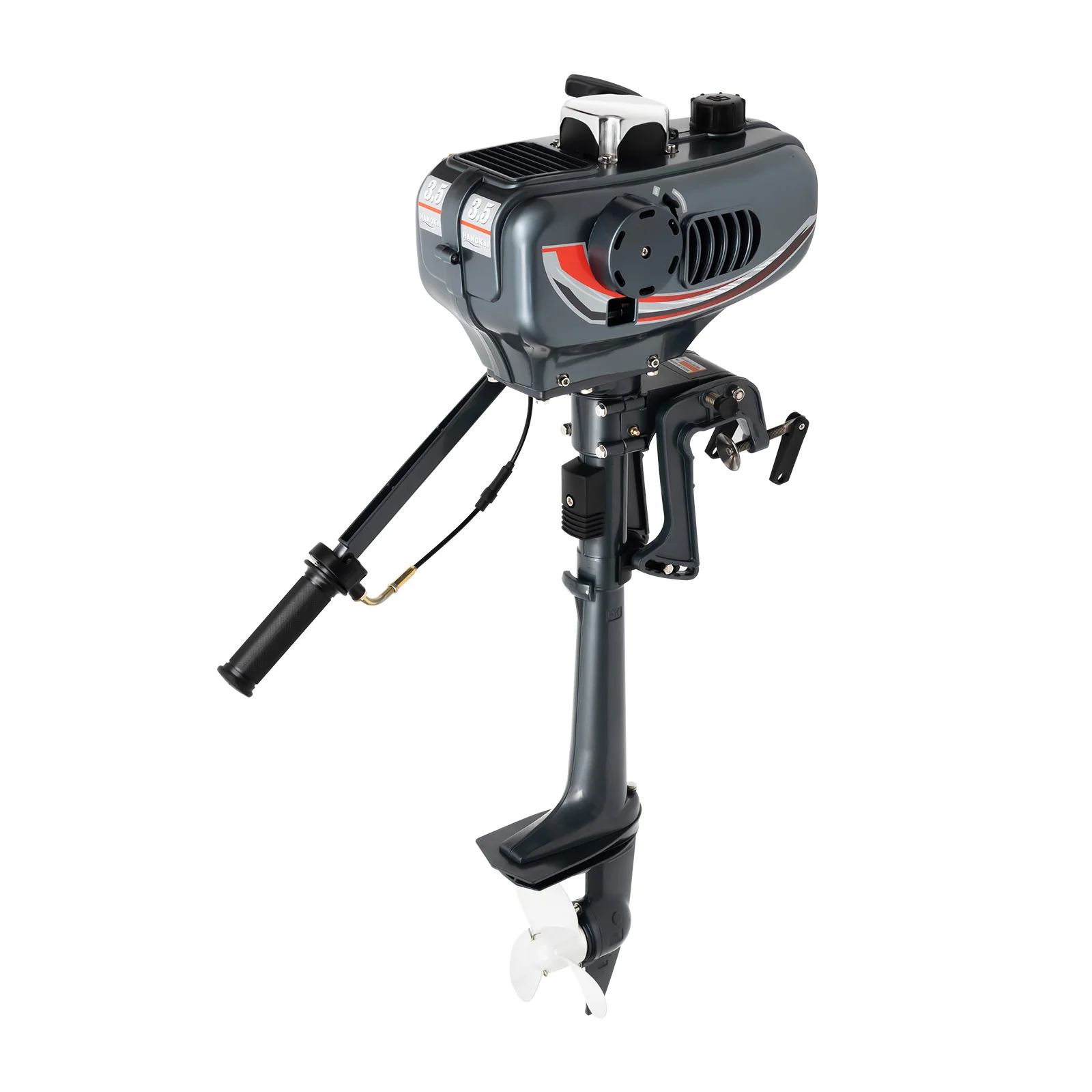 

Portable 3.5HP Gasoline Outboard Motor with Adjustable Tilt and Anti-Vortex Plate for Smooth and Safe Boating