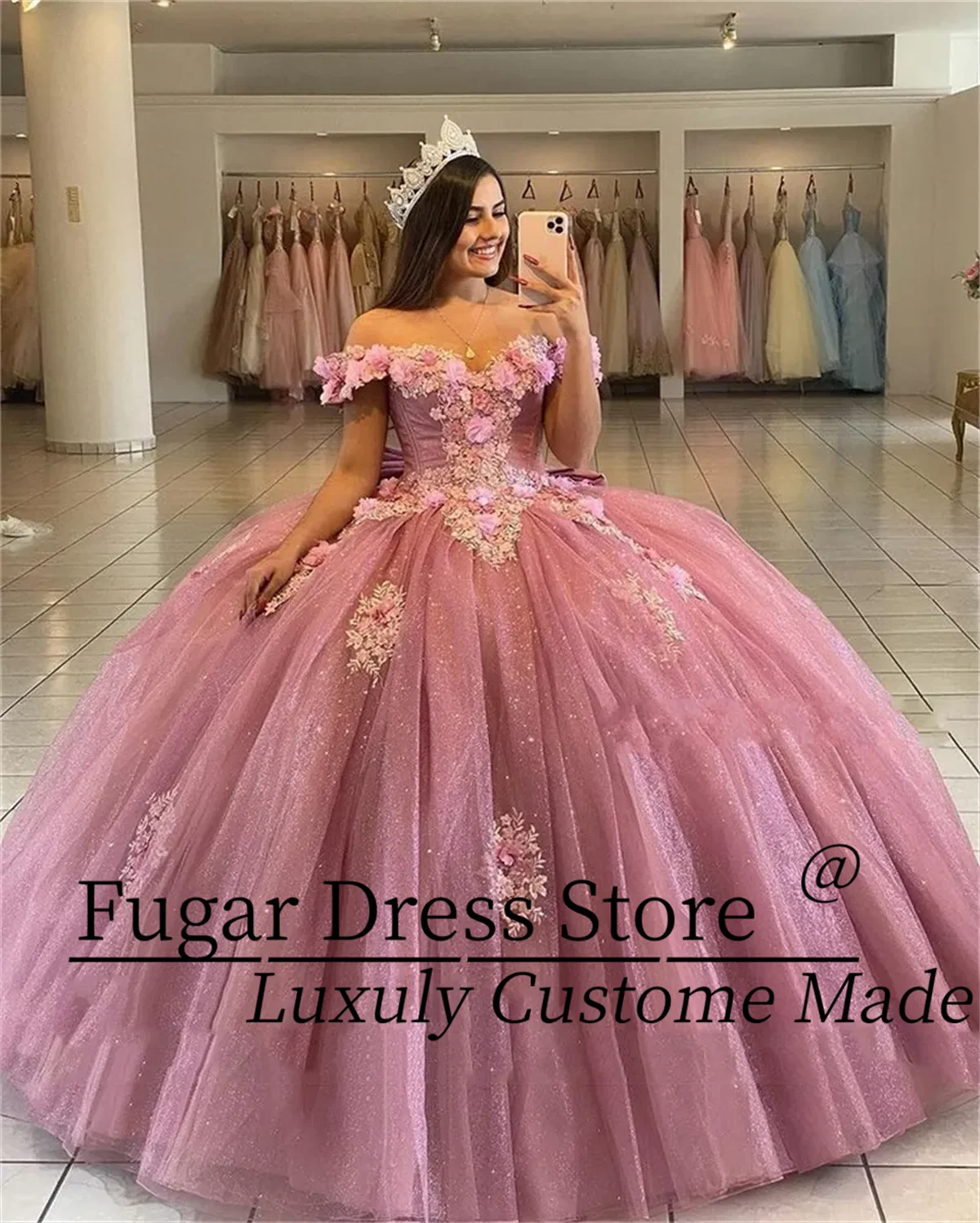 

Quinceanera Dresses Princess Sweetheart Appliques Flowers Ball Gown Sweet 16 Debutante Party Birthday Vestidos De 15 Anos 24