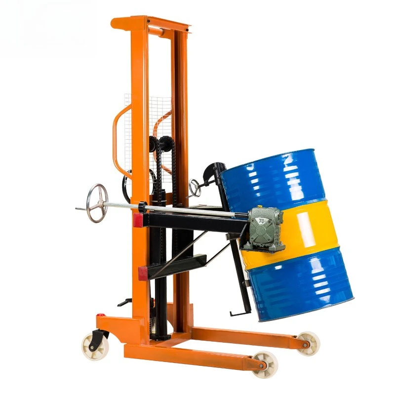

drum forklift, stacker, dump truck, iron plastic drum handling truck