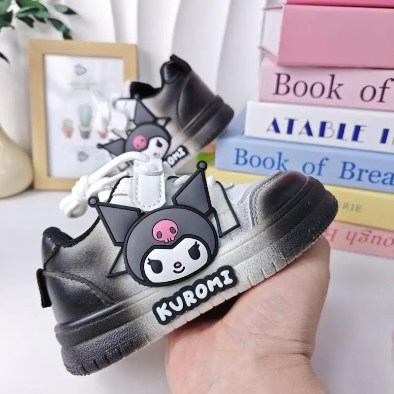 

Sanrio Kuromi Girl Kawaii Sneakers Spring and Autumn Seasons Student Fashion Cartoon Child Soft Sole Leisure Sneakers New Style