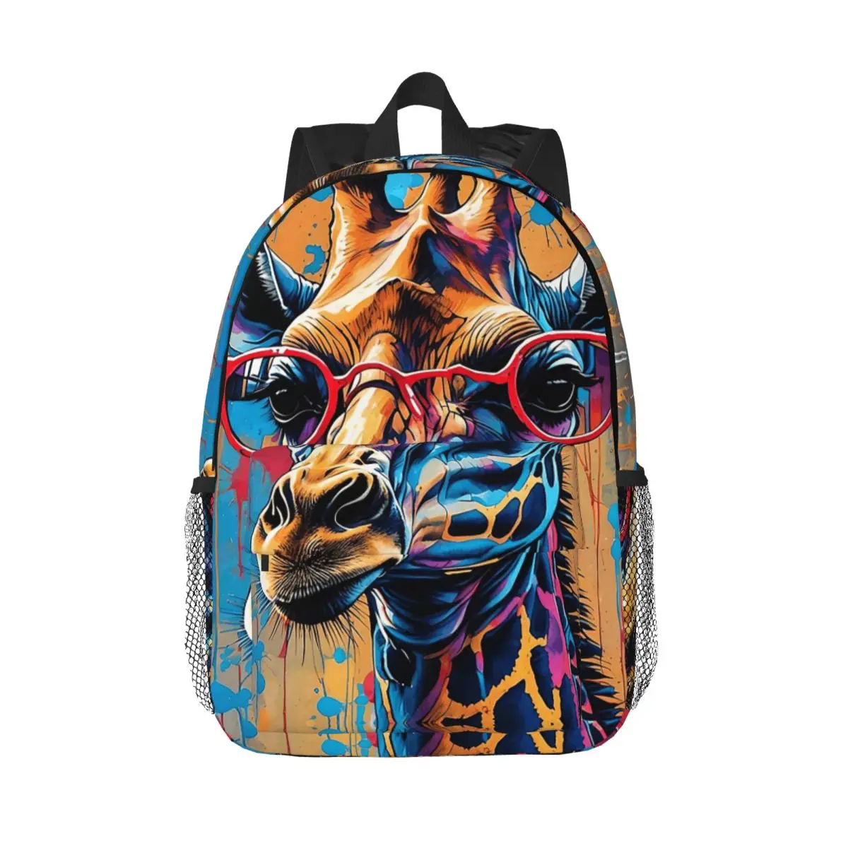 Giraffe With Glasses Backpack Daypack Large Capacity Boys Girls BookBag Shoulder Bags for Men Women Kids School Bag