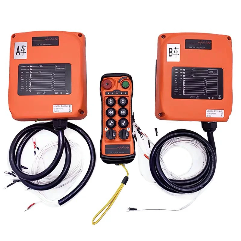 Controle remoto sem fio para guindaste de velocidade única 24v controle de botão de quatro direções à prova d'água industrial aéreo