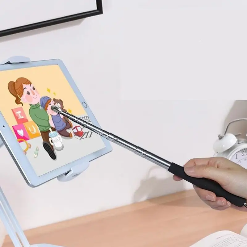 Telescopic Teacher Pointer Non-Slip Teaching & Presentation Pointers Lanyard-Attached Portable Capacitive Screen Handwriting